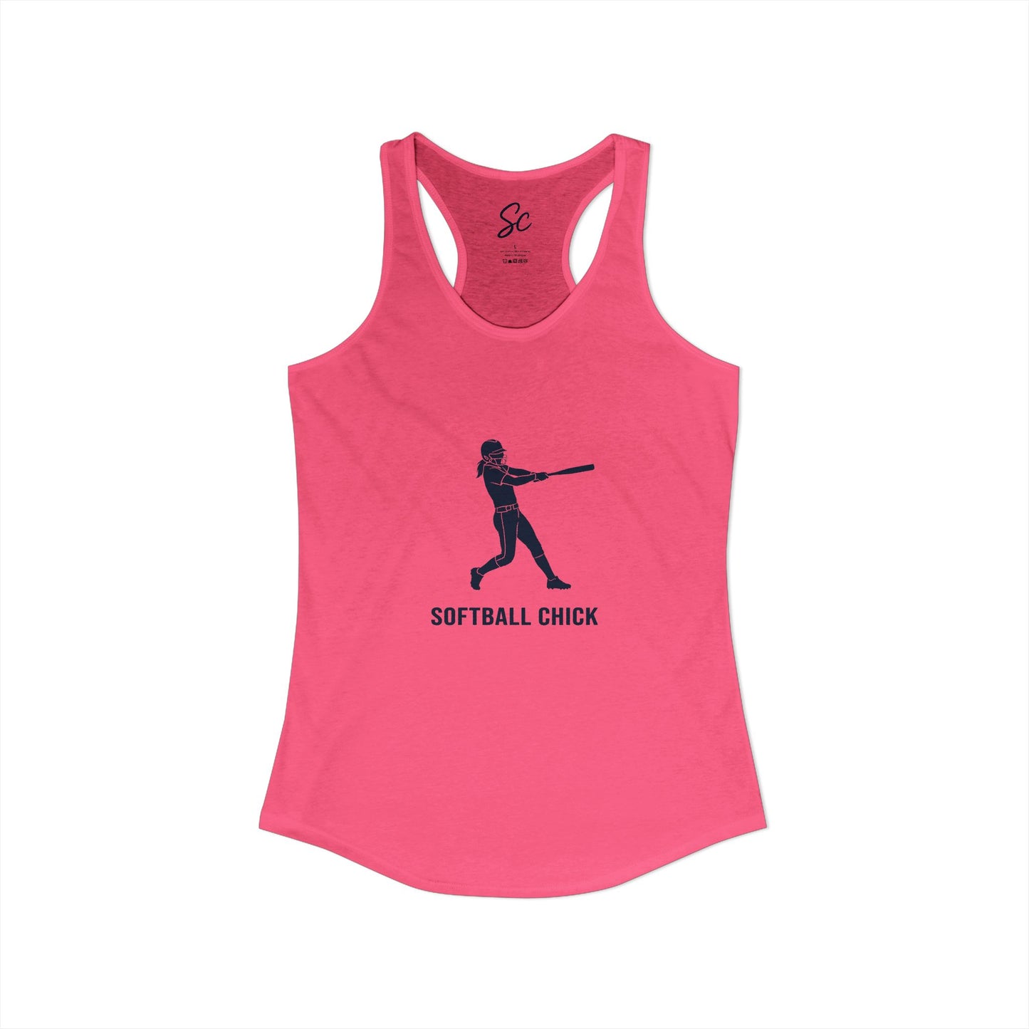 Softball Chick - Softball Racer Back Tank