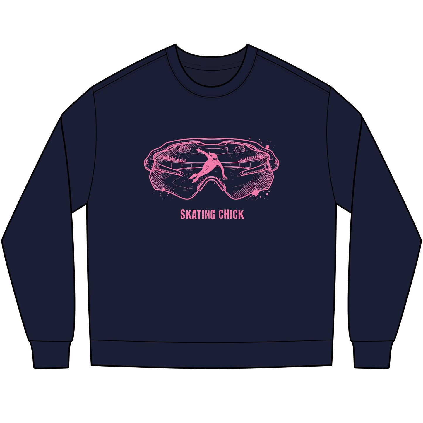 GLASSES SKATING CHICK - Speed Skater Long Sleeve