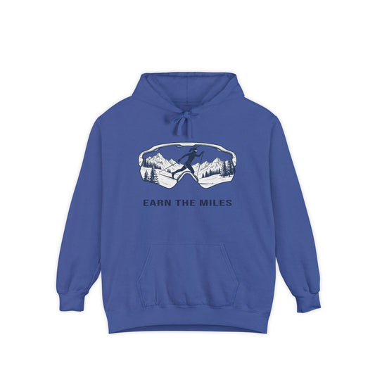 EARN THE MILES (snow) - Cross Country Ski Hoodie