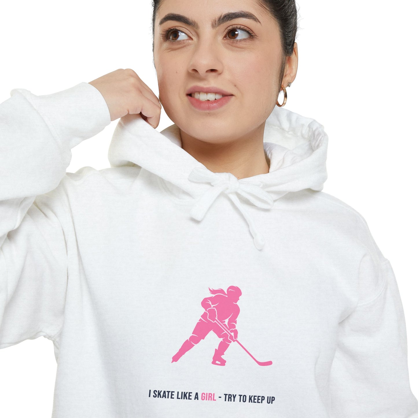 I skate like a girl - Hockey hoodie