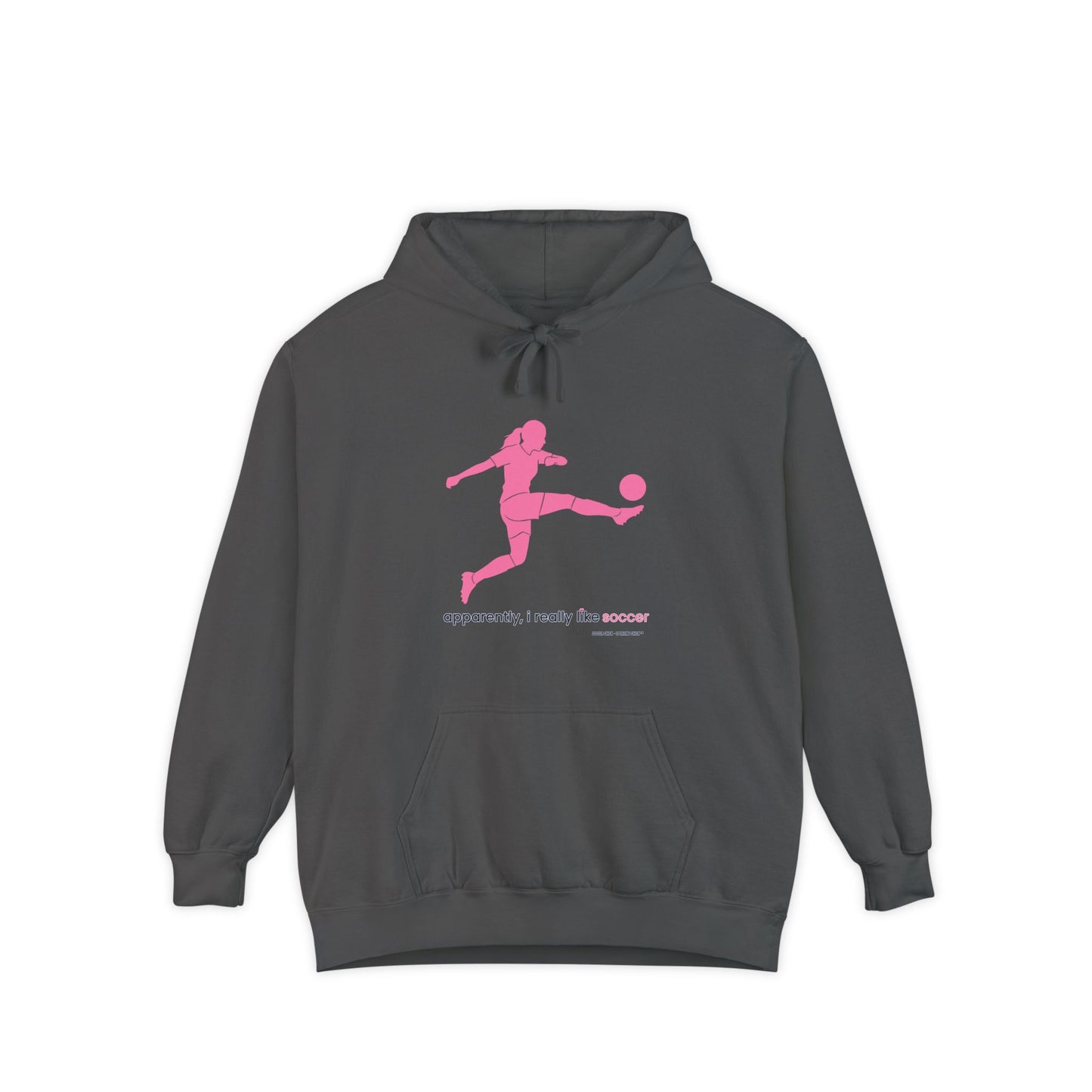 apparently i really like soccer - Hoodie (pink)