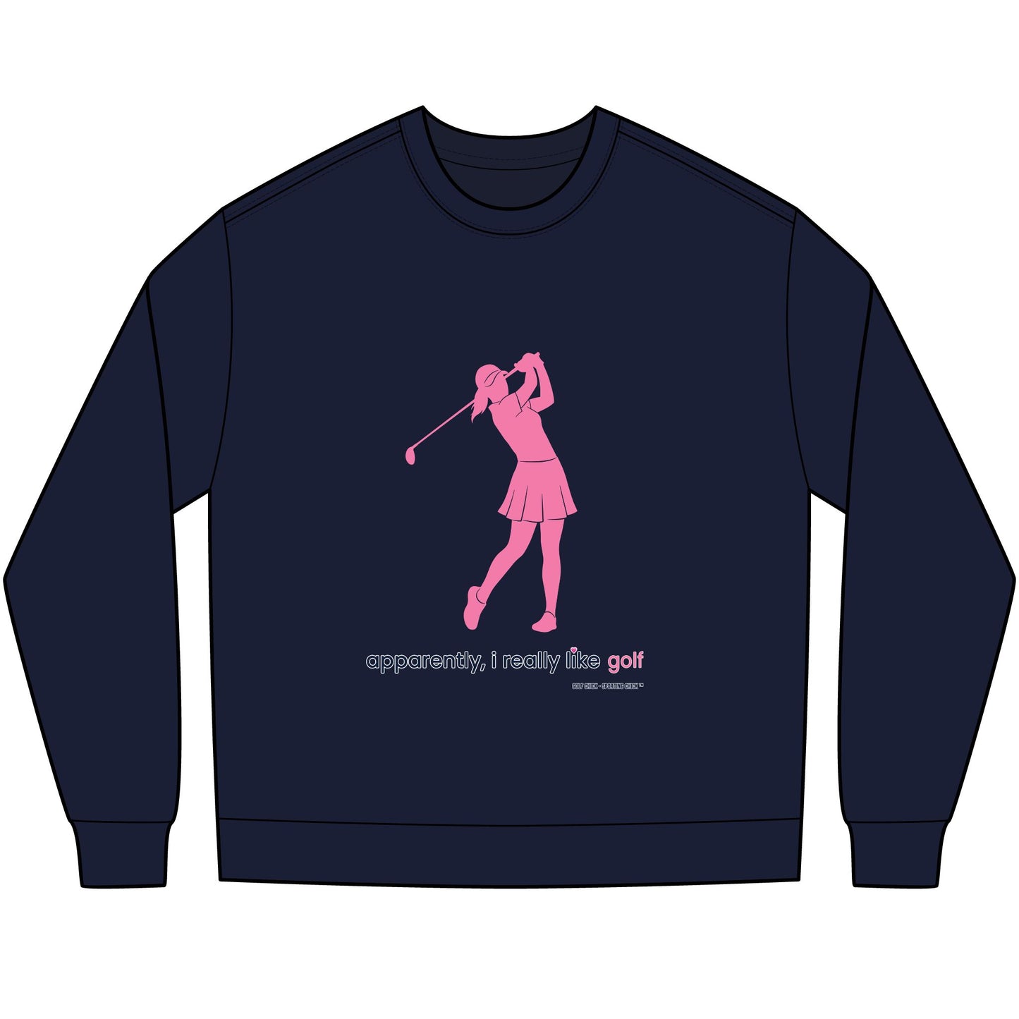 apparently, i really like golf - long sleeve (pink)