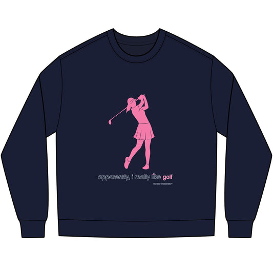 apparently, i really like golf - long sleeve (pink)