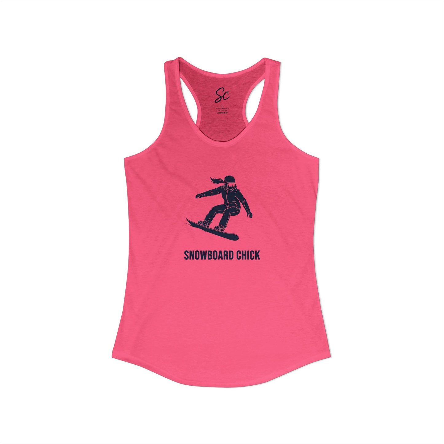 Snowboard Chick - Snowboard  Racer Back Tank