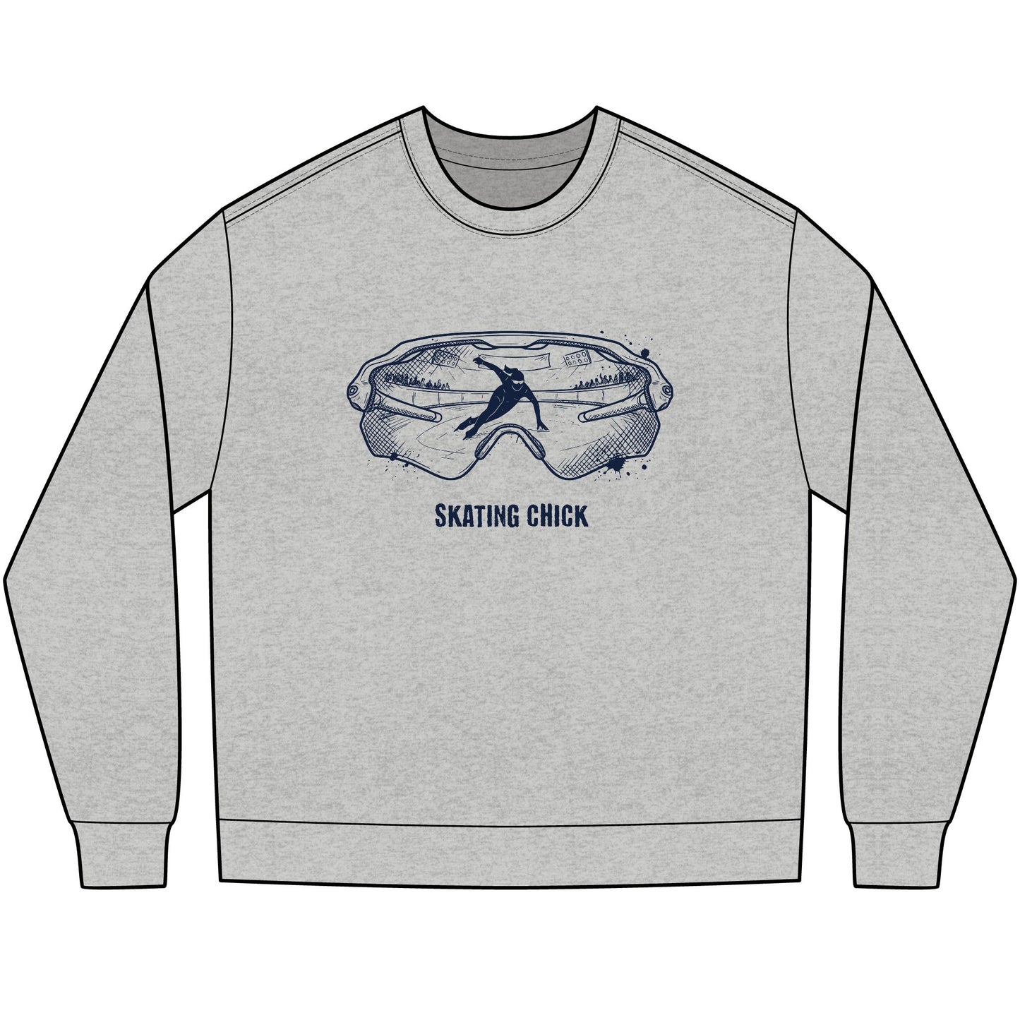 GLASSES SKATING CHICK - Speed Skater Long Sleeve