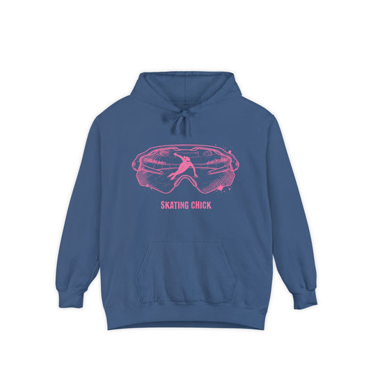 GLASSES SKATING CHICK - Speed Skater Hoodie