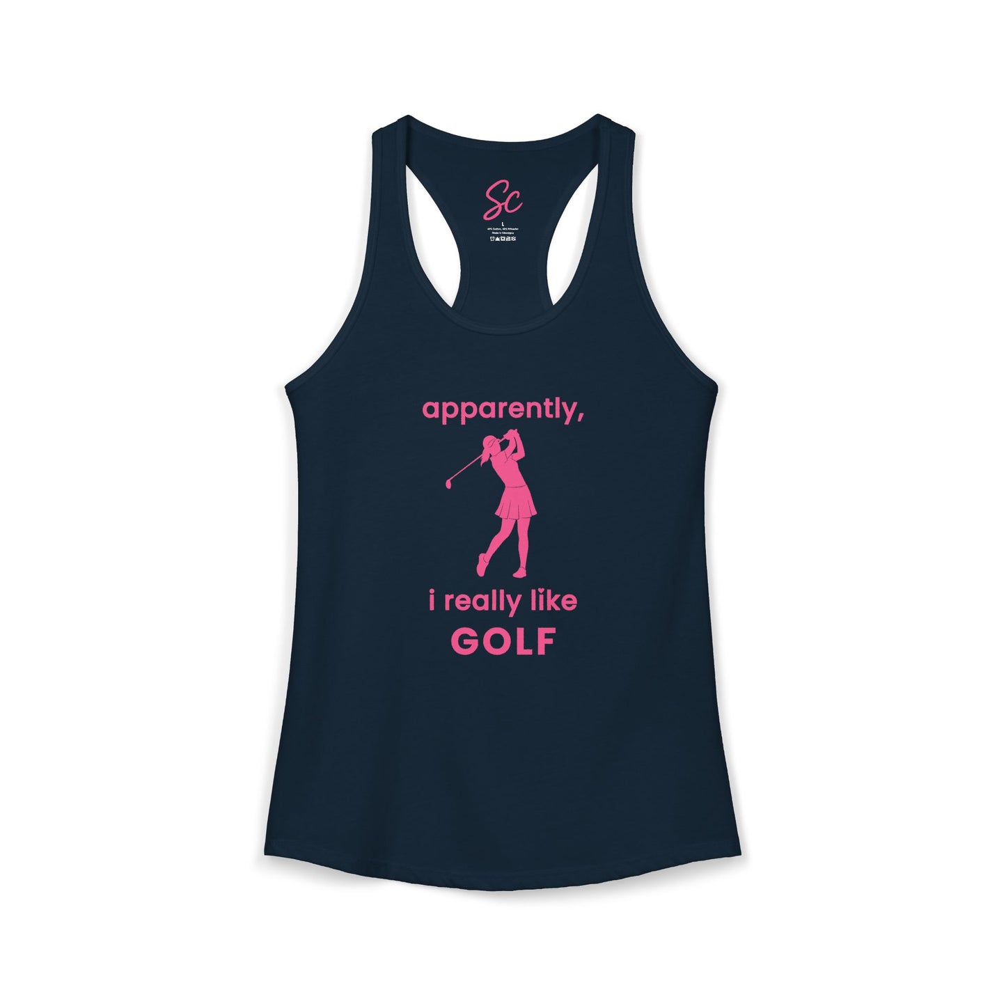 apparently, i really like golf - Golf Racer Back Tank