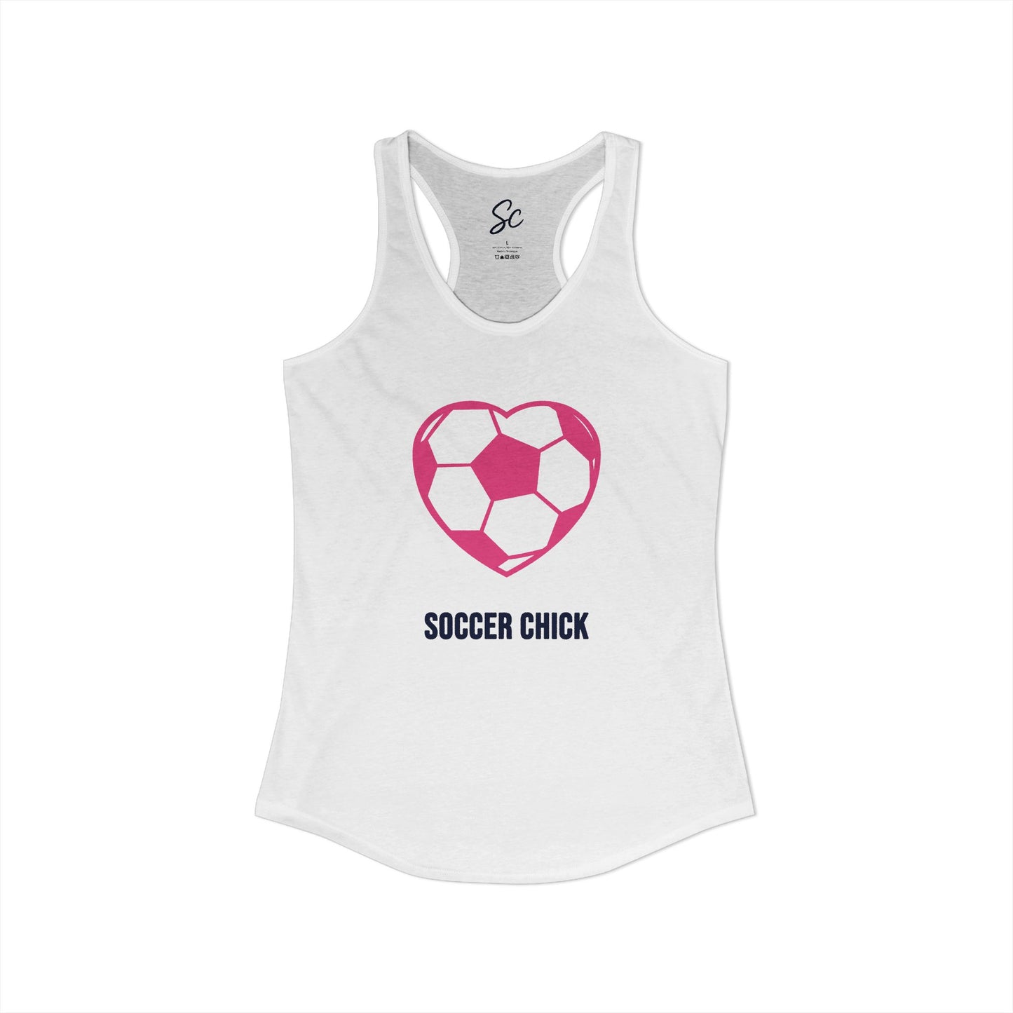 Love - Soccer Racer Back Tank