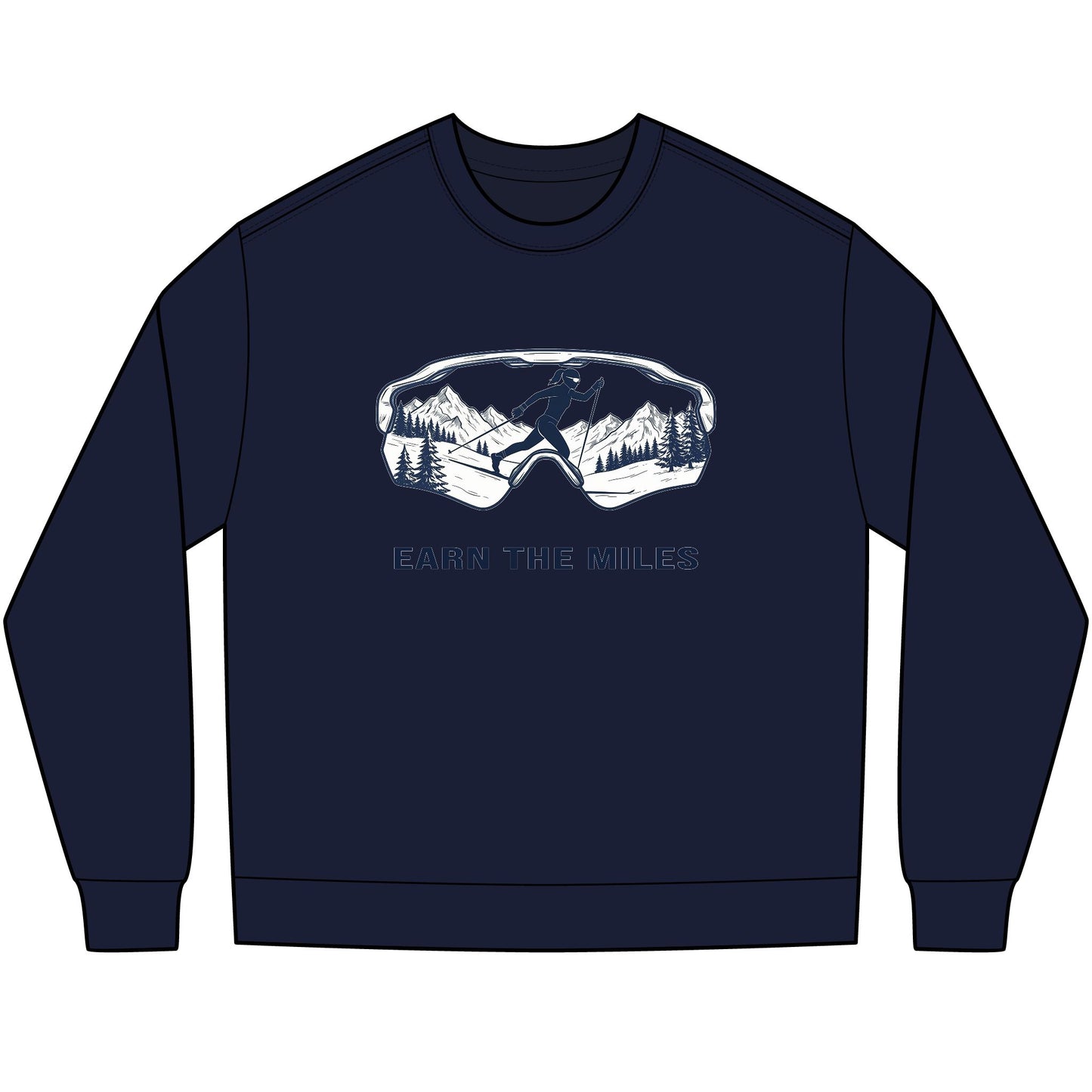 EARN THE MILES (snow) - Cross Country Ski long sleeve
