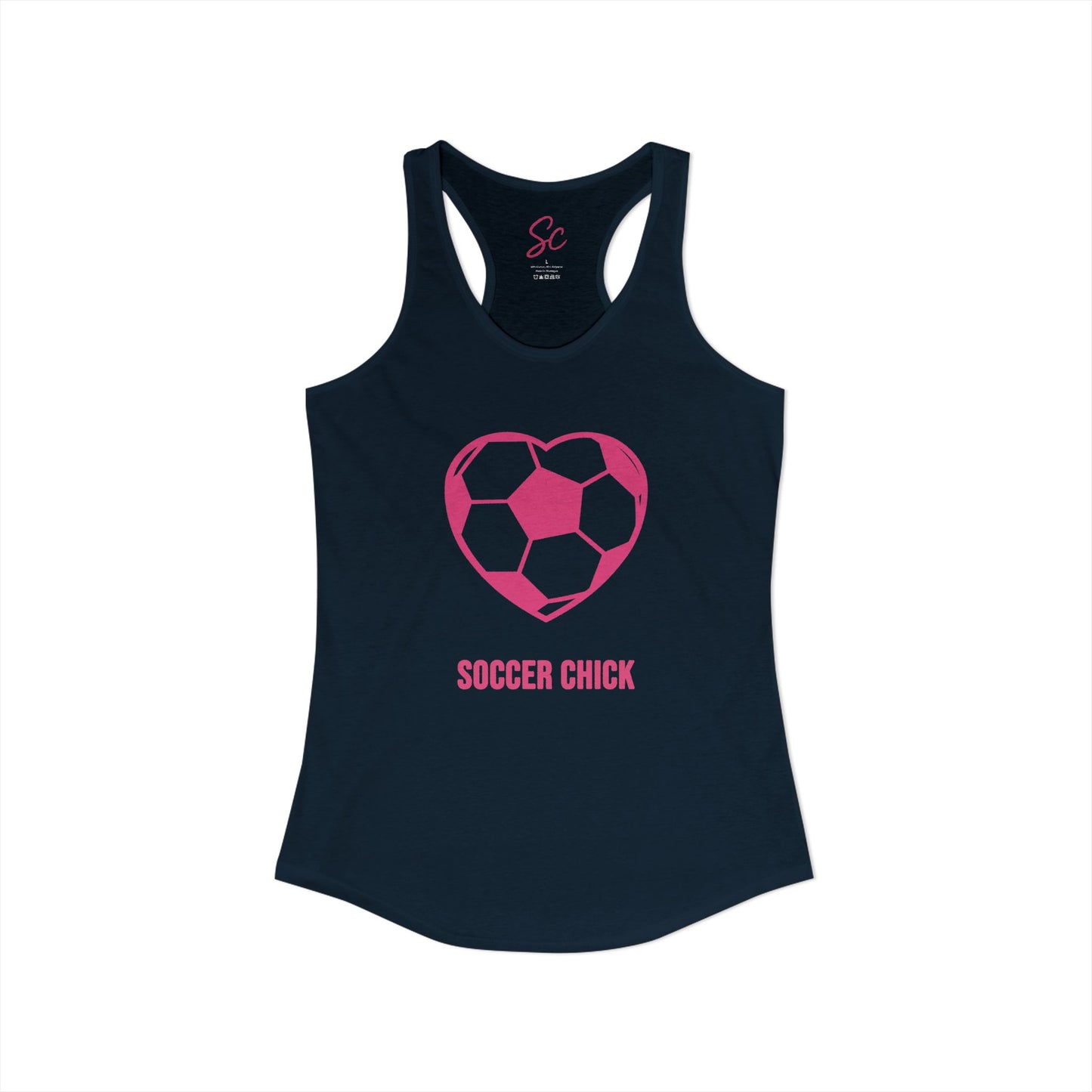 Love - Soccer Racer Back Tank