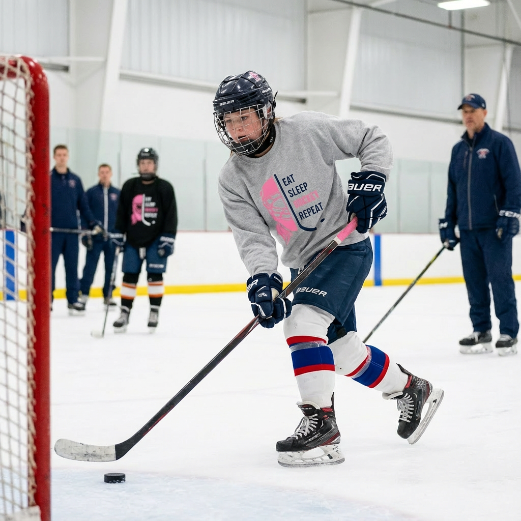Eat Sleep Hockey Repeat -  Hockey long sleeve