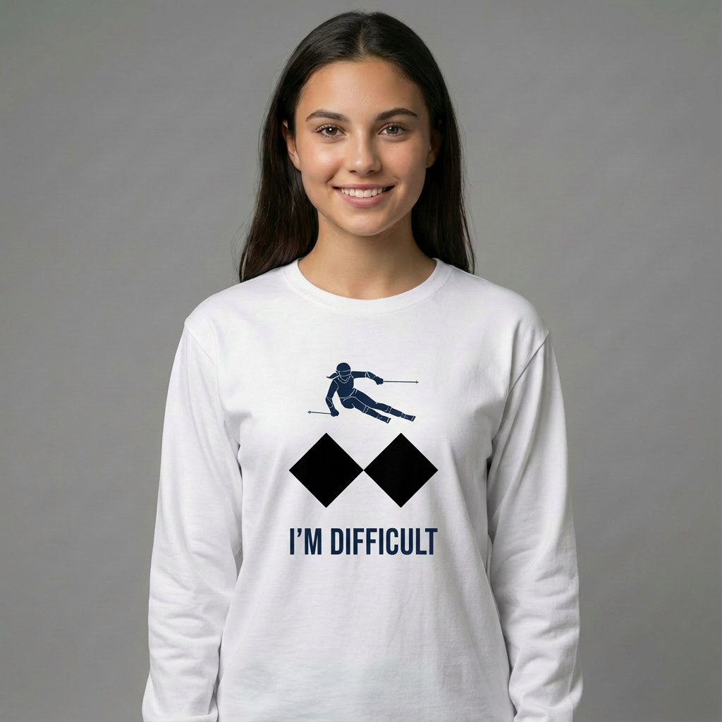 I'M DIFFICULT -  Ski long sleeve