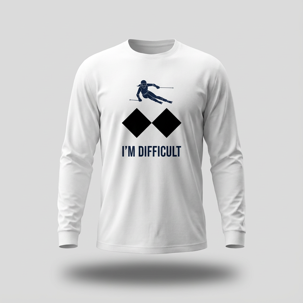 I'M DIFFICULT -  Ski long sleeve