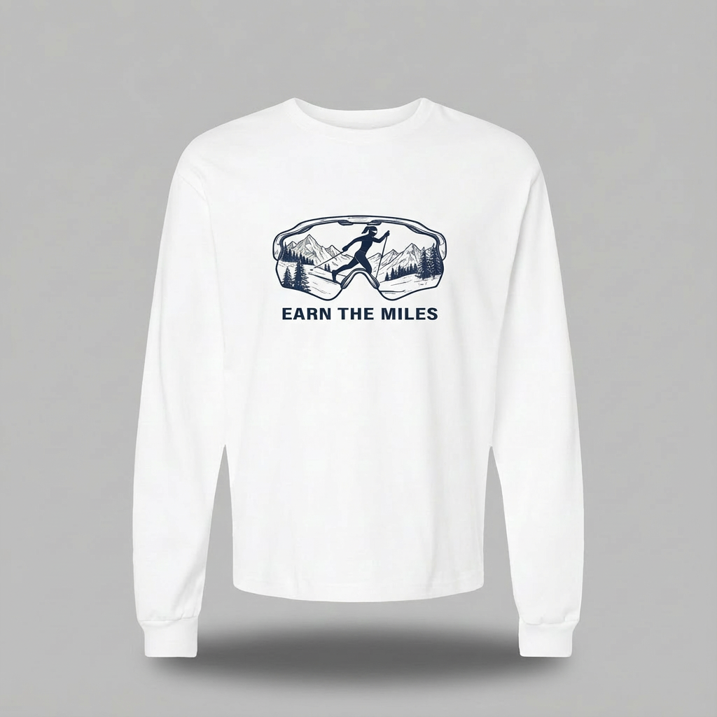 EARN THE MILES (snow) - Cross Country Ski long sleeve