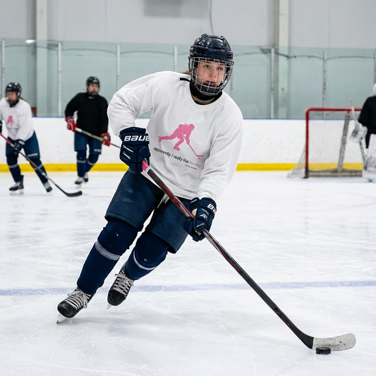 apparently, i really like hockey (pink) - Hockey long sleeve