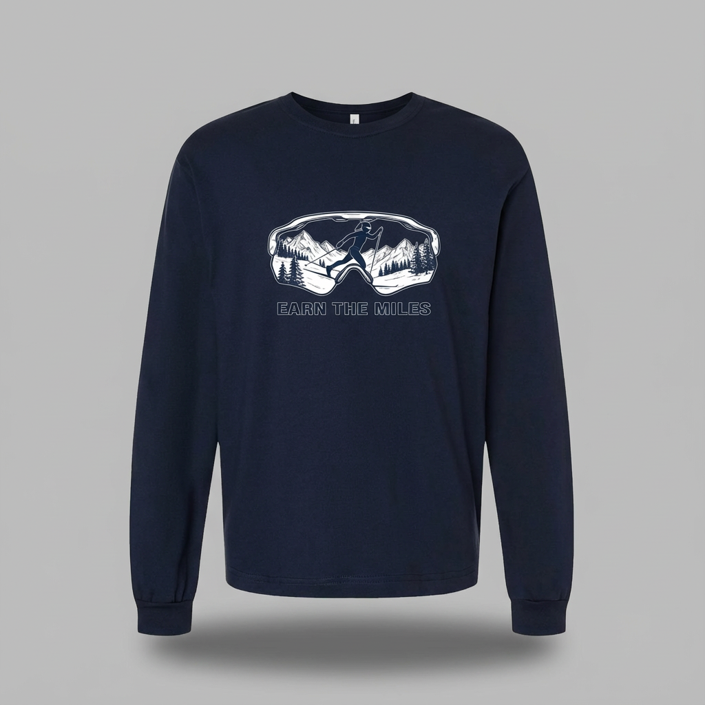 EARN THE MILES (snow) - Cross Country Ski long sleeve