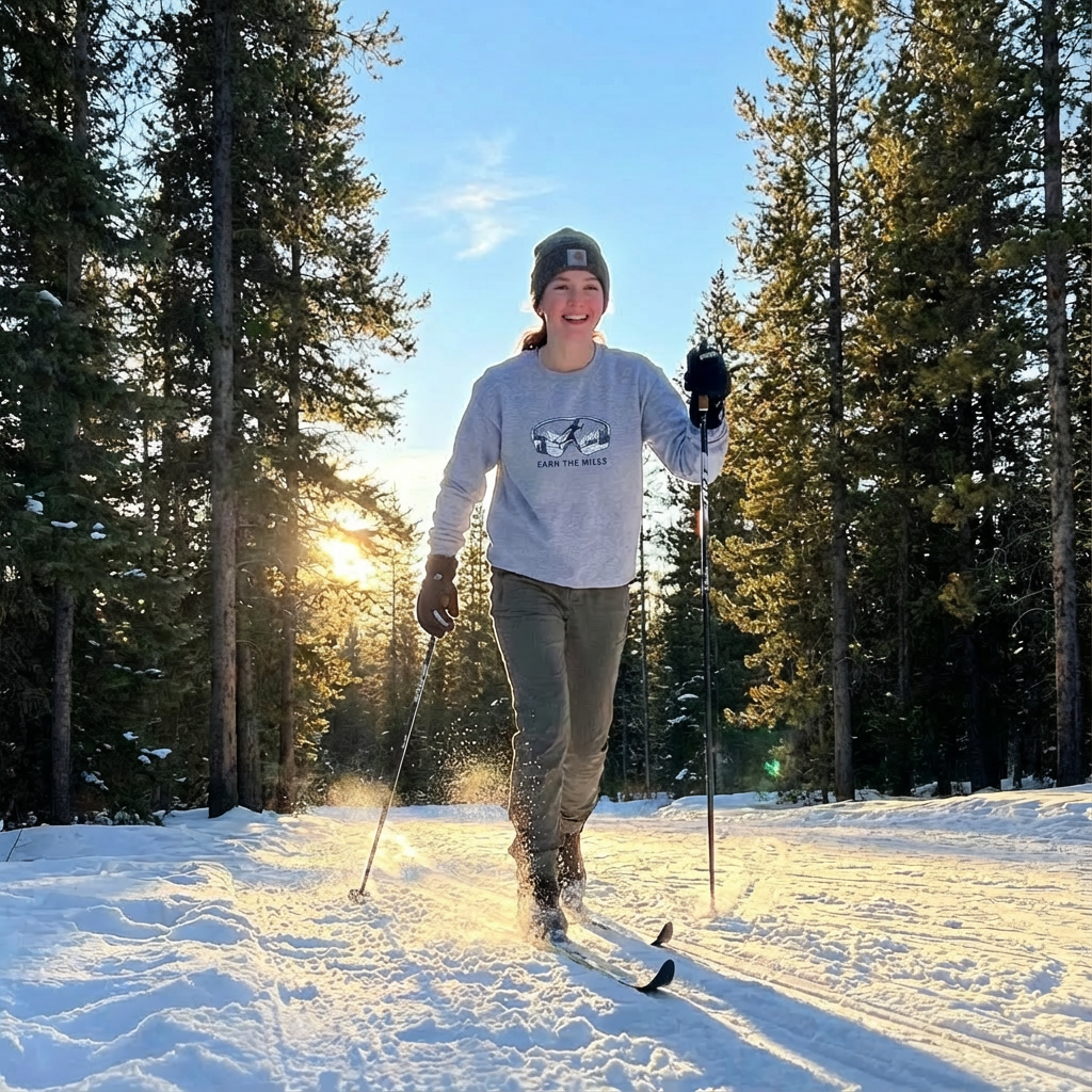 EARN THE MILES (snow) - Cross Country Ski long sleeve