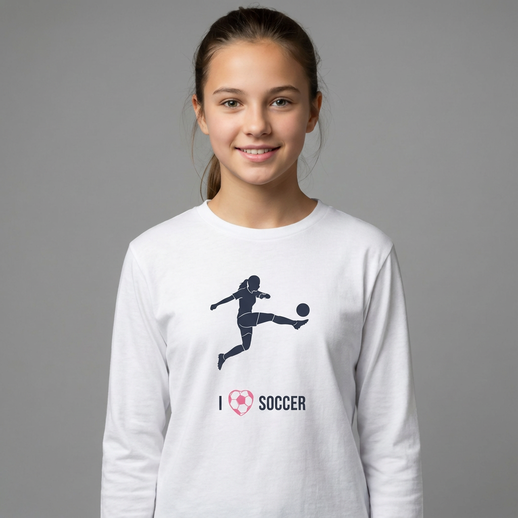 I heart Soccer - Long Sleeve Tee