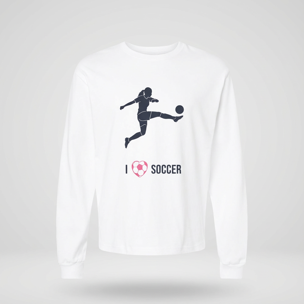 I heart Soccer - Long Sleeve Tee